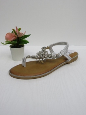 Sandały damskie na płaskim (36-41) S140 SILVER