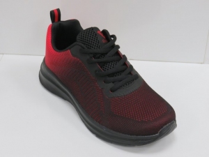 Buty sportowe damskie na płaskim (36-41) T-2176 BLACK/RED