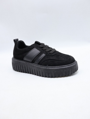 Buty sportowe damskie na płaskim (36-41) 1220 BLACK