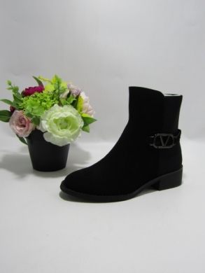 Botki damskie na płaskim (36-41) HBL-77 BLACK
