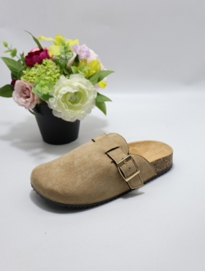 Klapki damskie na płaskim (36-41) LL66-210 TAUPE