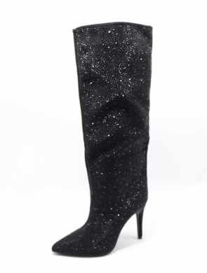 Kozaki damskie na szpilce (36-41) 2527 BLACK