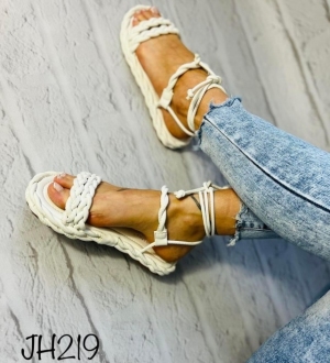 Sandały damskie na płaskim (36-41) JH219 WHITE