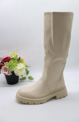 Kozaki damskie ocieplane na płaskim (36-41) SU717 BEIGE