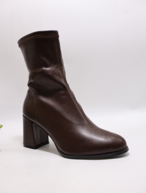 Botki damskie na obcasie (36-41) N25-261 BROWN