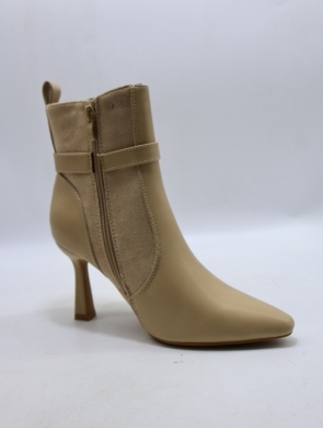 Botki damskie ocieplane na szpilce (36-41) 9184 BEIGE