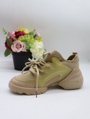 Buty sportowe damskie na płaskim (36-41) LA196 KHAKI
