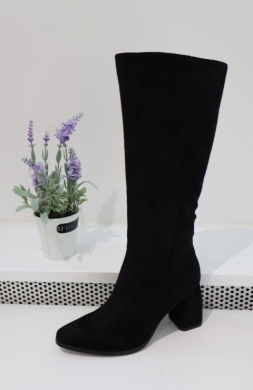 Kozaki damskie na obcasie (36-41) 6373A-1 BLACK