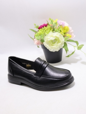 Półbuty damskie na płaskim (36-41) 52000-1 BLACK