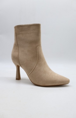 Botki damskie ocieplane na szpilce (36-41) 9179 BEIGE