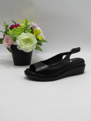 Sandały damskie na koturnie (36-41) 0-107 BLACK
