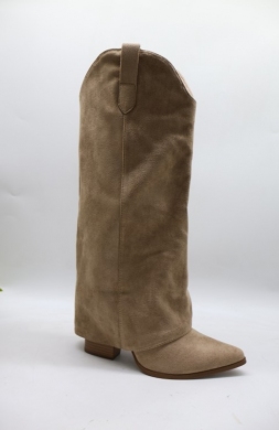 Kozaki damskie ocieplane na obcasie (36-41) JW255 KHAKI
