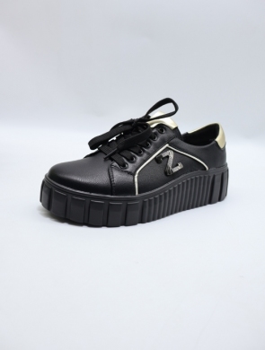 Buty sportowe damskie na płaskim (36-41) 6250-3 BL/GOLD