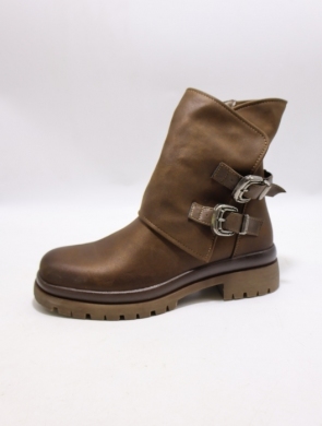 Botki damskie na płaskim (36-41) 5267 KHAKI