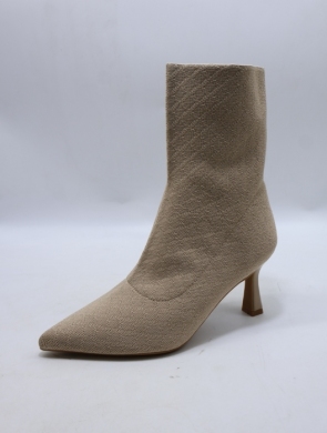 Botki damskie na szpilce (36-41) L2873 BEIGE