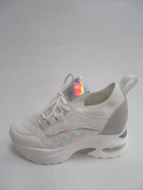 Buty sportowe damskie na koturnie (36-41) AB93 WHITE