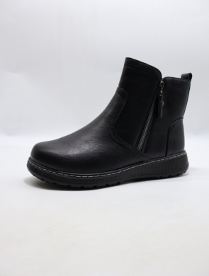 Botki damskie ocieplane na płaskim (36-41) 60933 BLACK