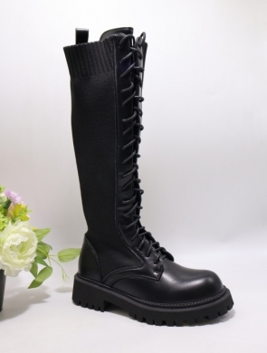 Kozaki damskie na płaskim (36-41) 7733A BLACK