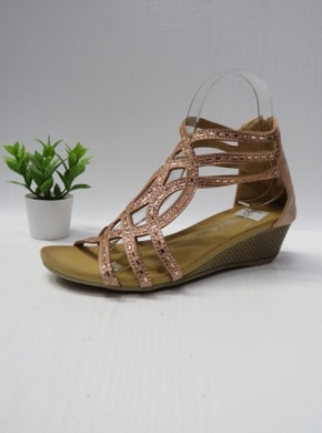 Sandały damskie na koturnie (36-41) F01-4 PINK