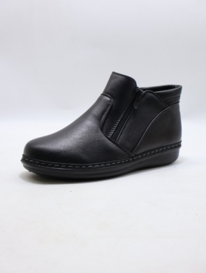 Botki damskie ocieplane na płaskim (36-41) 22T08-1 BLACK