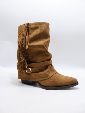 Kozaki damskie na obcasie (36-41) MB73 CAMEL