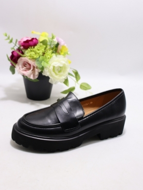 Mokasyny damskie na płaskim (36-41) H2229-1 BLACK