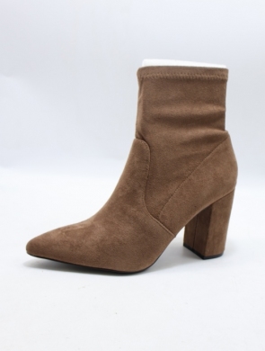 Botki damskie na obcasie (36-41) 588-37 MOCHA