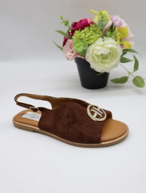 Sandały damskie na płaskim (36-41) J1902 BROWN