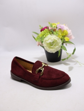 Mokasyny damskie na płaskim (36-41) H8-1027 WINE