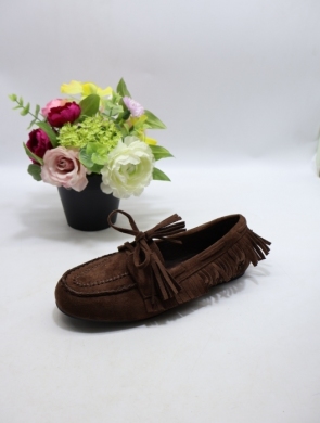 Mokasyny damskie na płaskim (36-41) H8-981 BROWN