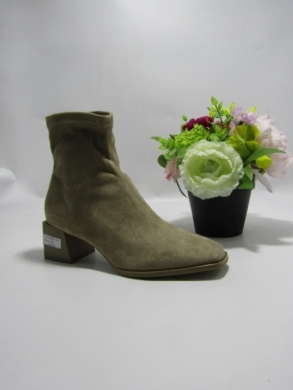 Botki damskie na obcasie (36-41) 9569A-1 KHAKI