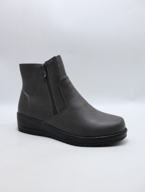 Botki damskie ocieplane na płaskim (39-43) DW33-A10 GREY