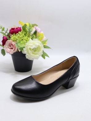 Czółenki damskie na obcasie (36-41) 2902-1 BLACK