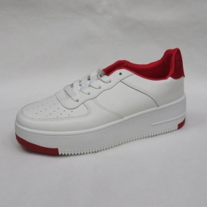 Buty sportowe damskie na płaskim (36-41) J190 WHITE/RED