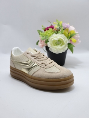 Buty sportowe damskie na płaskim (36-41) BH-2205 BEIGE
