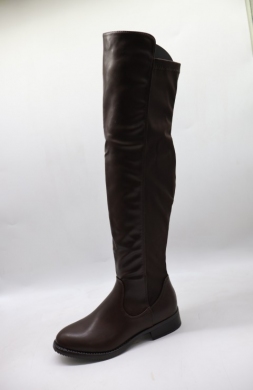 Kozaki damskie na płaskim (36-41) BM282 BROWN
