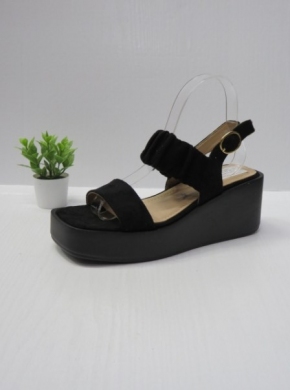 Sandały damskie na koturnie (36-41) 0-29 BLACK