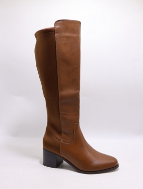 Kozaki damskie na obcasie (36-41) 68184 CAMEL