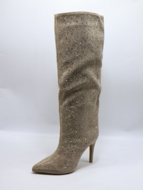 Kozaki damskie na szpilce (36-41) 2527A KHAKI