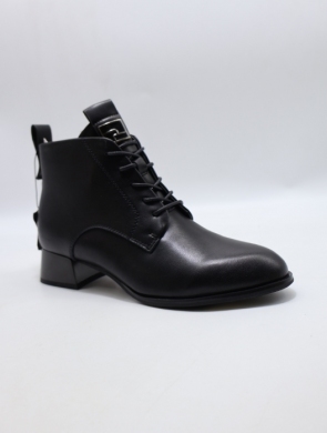 Botki damskie ocieplane na obcasie (36-41) B-309 BLACK-SKO