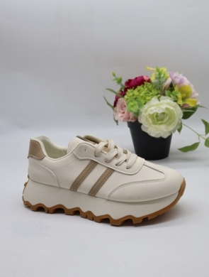 Buty sportowe damskie na płaskim (36-41) HZ-407 BEIGE