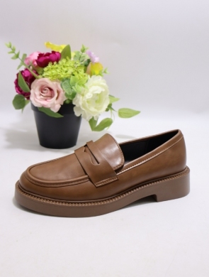 Mokasyny damskie na płaskim (36-41) E118 CAMEL