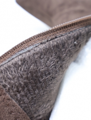 Botki damskie ocieplane na szpilce (36-41) 8-985 BROWN
