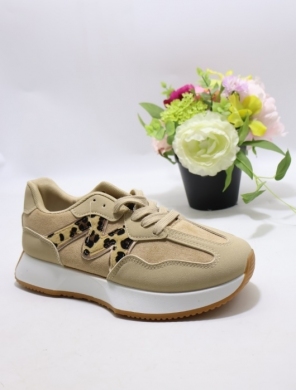 Buty sportowe damskie na płaskim (36-41) K1763 KHAKI