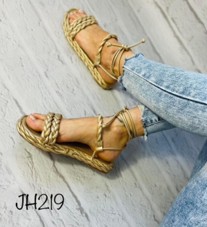 Sandały damskie na płaskim (36-41) JH219 KHAKI