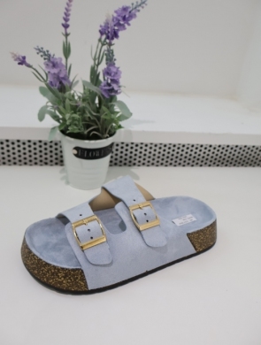 Klapki damskie na płaskim (36-41) 1157 BLUE