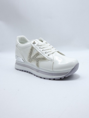 Buty sportowe damskie na płaskim (36-41) 0-1667 WHITE