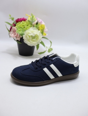 Buty sportowe damskie na płaskim (36-41) D333-F NAVY/WH