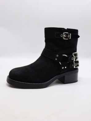 Botki damskie ocieplane na obcasie (36-41) A-917 BLACK