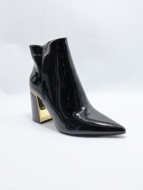 Botki damskie ocieplane na obcasie (36-41) 7616-1 BLACK